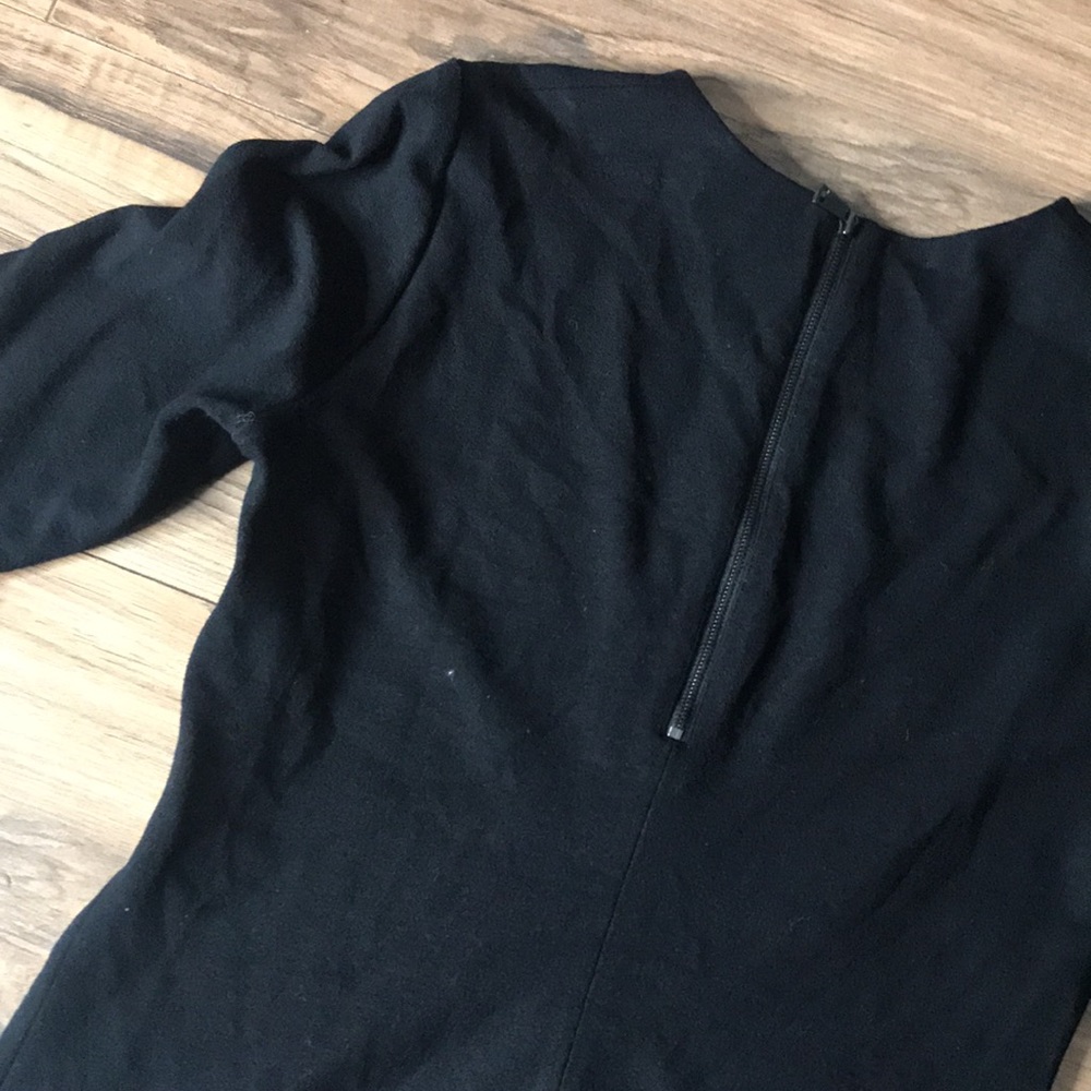 Vince black long fitted dress 3/4 sleeves size XS - Picture 11 of 14